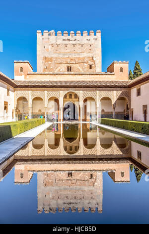 Corte dei Mirti Alhambra Palace Granada Spagna Foto Stock