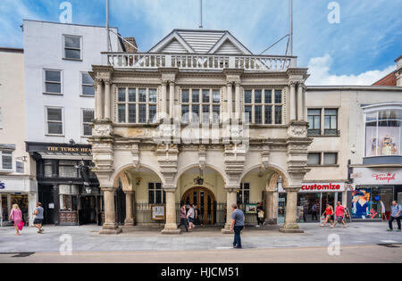 Gran Bretagna, Sud Ovest Inghilterra, Devon, Exeter, Exeter Guildhall, uno dei più antichi edifici comunali in Inghilterra ancora in uso Foto Stock