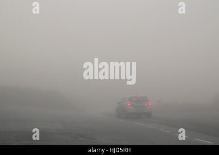 Eastbourne, East Sussex, Regno Unito. 23rd gennaio 2017. La nebbia gelida spessa, densa nelle zone sta interessando gran parte dell'Inghilterra di se Foto Stock