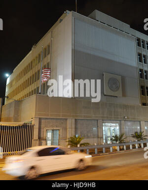 L'ambasciata degli Stati Uniti d'America a Tel Aviv, Israele, 07 dicembre 2012. Foto: Rainer Jensen/dpa Foto Stock