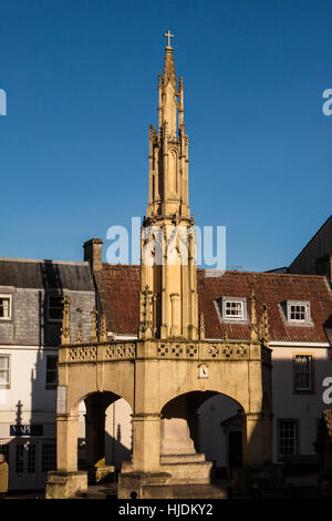 Shepton Mallet High Street Market cross Foto Stock