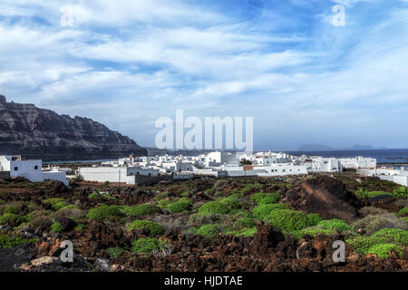 Orzola, Haria, Lanzarote, Isole Canarie, Spagna Foto Stock