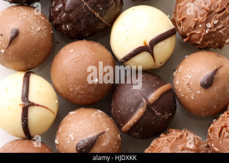 Dolce-feed, cacao, tartufo, sperpero, rifiuti, cioccolatini, dessert, Foto Stock