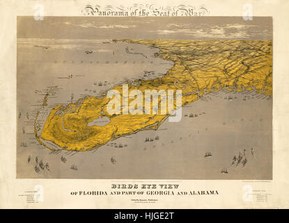 Vintage map della Florida Foto Stock