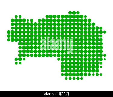 Verde, austriaci, illustrazione, cerchio, card, macchiato, Stiria, dot, raster, Foto Stock