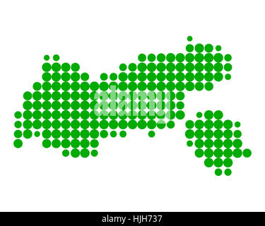 Verde, austriaci, illustrazione, cerchio, card, pezzata, Tirolo, dot, raster, Foto Stock