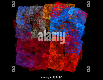 Piazze di neon. Foto Stock