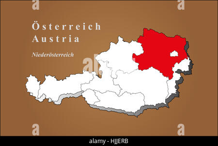 La Bassa Austria ha evidenziato Foto Stock