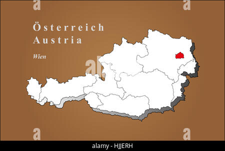 Vienna, austriaci, Europa, Unione europea, geografia e cartografia, Atlas, mappa Foto Stock