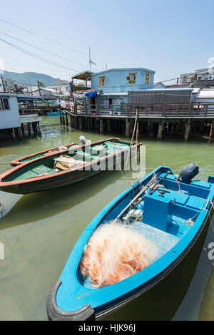 Tai O Villaggio di Pescatori di Isola di Lantau in Hong Kong, Cina. Foto Stock