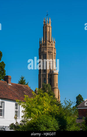 Hadlow tower conosciuto localmente come può la follia è un gotico vittoriano torre, e uno dei più grandi in Gran Bretagna. Foto Stock