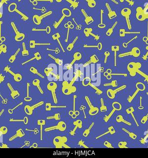 Silhouette di giallo di chiave Illustrazione Vettoriale