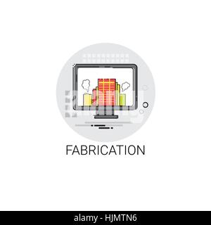 Stabilimento di fabbricazione industria Icona di produzione Illustrazione Vettoriale