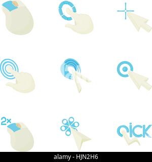 Le icone a freccia set. Cartoon illustrazione di 9 freccia icone vettoriali per il web Illustrazione Vettoriale