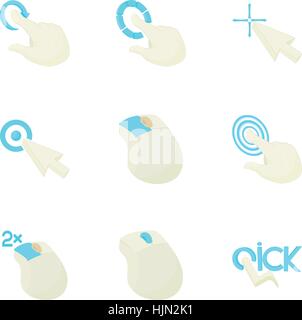 Tipi di frecce set di icone. Cartoon illustrazione di 9 tipi di frecce icone vettoriali per il web Illustrazione Vettoriale