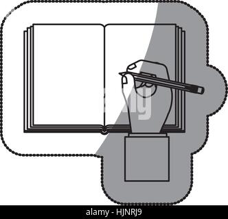 La scrittura su notebook icona illustrazione vettoriale graphic design Illustrazione Vettoriale