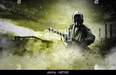 Immagine di Stalker con la pistola. Ecologia catastrofe Foto Stock
