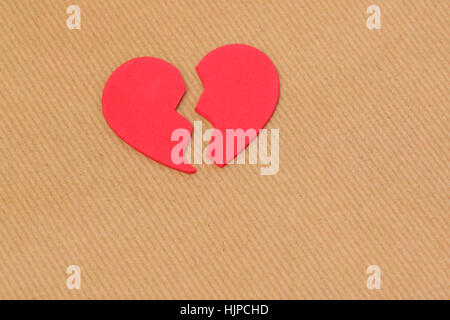 Un cuore spezzato Foto Stock