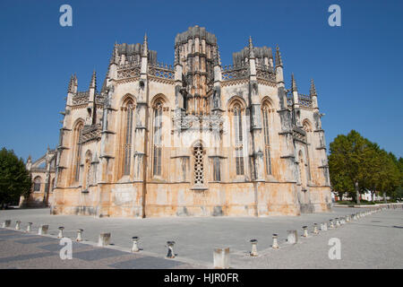 Abbazia domenicana di Santa Maria da Vitoria a Batalha, Sito Patrimonio Mondiale dell'UNESCO, Batalha, Portogallo Foto Stock