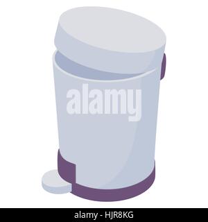 Pedale lo scomparto polvere icona in stile cartoon su sfondo bianco Illustrazione Vettoriale