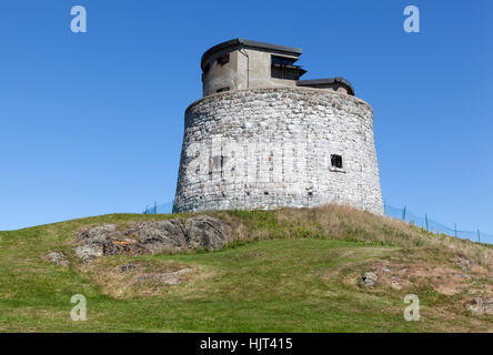 Carleton Martello Tower è una storica struttura di difesa in Saint John Città (New Brunswick, Canada). Foto Stock