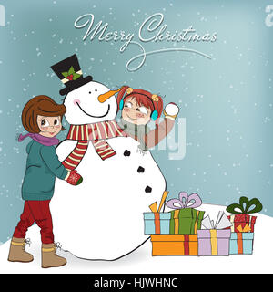 Freddo, catarro, carota, natale, infanzia, rivestire, cartoon, bambino, edificio, Foto Stock