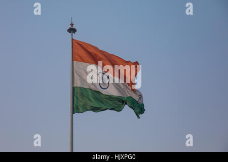 Bandiera indiana - Connaught Circus, New Delhi, India. Foto Stock