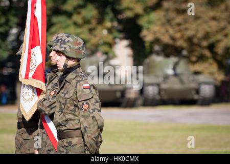 Poznan, Polonia - 29 settembre 2012 le Forze terrestri Training Center a Poznan. Aperto giorno inaugurando il nuovo anno accademico. Foto Stock