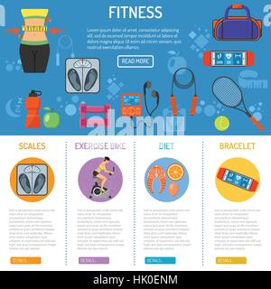 Fitness e palestra infographics Illustrazione Vettoriale