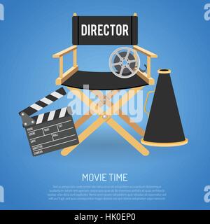 Il cinema e il tempo del filmato Illustrazione Vettoriale