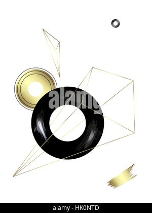 Formato poster. Composizione geometrica. Illustrazione Vettoriale