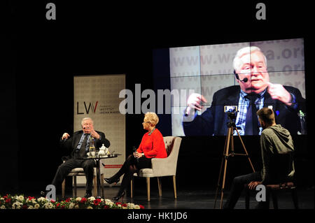 Swidnica, Polonia. 25th gennaio 2017. Incontro con l'ex presidente Lech Walesa (Lejba Cohne) Credit: Kazimierz Jurewicz/Alamy Live News Foto Stock