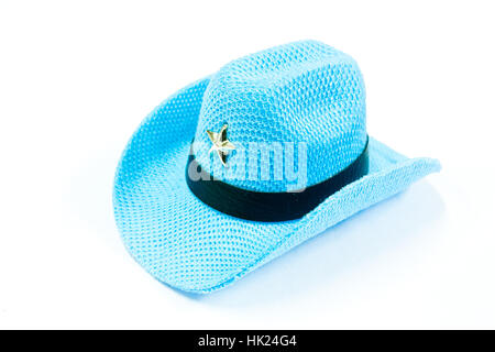 Blue Hat isolati su sfondo bianco Foto Stock