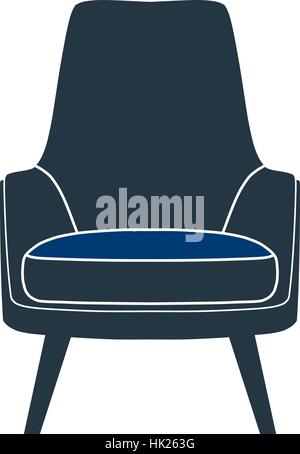 Icona sedia con quattro gambe. Illustrazione Vettoriale. Illustrazione Vettoriale