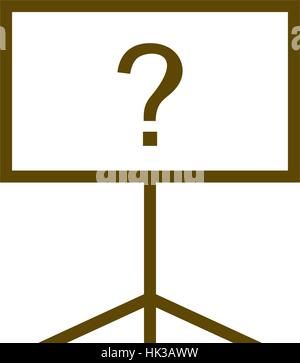 Icona della lavagna, design piatto, illustrazione vettoriale Illustrazione Vettoriale