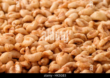 Grano soffiato sullo sfondo di cereali Foto Stock