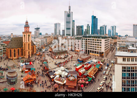 Hauptwache in Frankfurt am Main, Germania Foto Stock