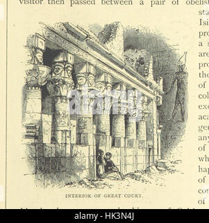 Un'illustrazione tratta da "la Terra dei Faraoni", raffigurante l'Egitto e il Sinai con disegni dettagliati a penna e matita che mostrano la storia e i paesaggi della regione. Foto Stock