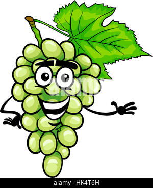 Cibo, aliment, uva, illustrazione, frutta, carattere, lieti, modesta, Foto Stock