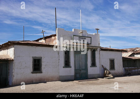 Santiago Humberstone Oficina Saliterra, il Deserto di Atacama, Norte Grande del Cile Foto Stock