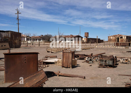 Santiago Humberstone Oficina Saliterra, il Deserto di Atacama, Norte Grande del Cile Foto Stock