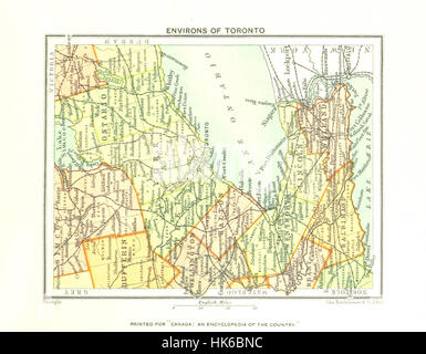 Un'immagine del "Canada", un'opera enciclopedica che descrive la storia, la geografia e le persone del paese, con illustrazioni che evidenziano aspetti chiave della cultura canadese e dei suoi monumenti. Foto Stock