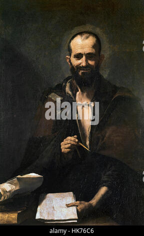 Democrito (ca.460-370 a.C.). Pre-Socratic filosofo. Ritratto di Jusepe de Ribera (1591-1652), 1630. Il Museo del Prado. Madrid. Spagna. Foto Stock