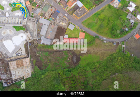 Banos de Agua Santa Panorama Antenna Provincia Tungurahua Ecuador America del Sud Foto Stock