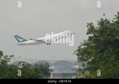 Cathay Pacific Boeing 747 Foto Stock