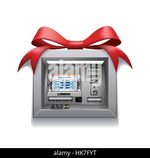 ATM - Automated Teller Machine - in tutto il mondo le finanze Illustrazione Vettoriale