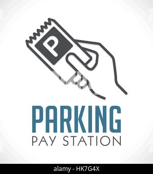 Logo - Parcheggio stazione a pagamento Illustrazione Vettoriale