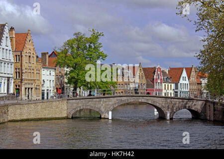 Il carmersbrug in Bruges Foto Stock