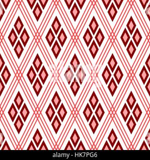 Elegante e tradizionale giapponese "diamond sul diamante' pattern - Rhombus forme entro le linee diagonali Illustrazione Vettoriale