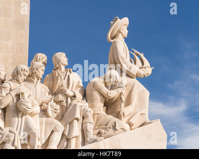 Un monumento alle scoperte del Nuovo Mondo in Belem, Lisbona, Portogallo. Foto Stock